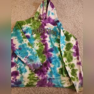 Too Cool Athletic Vintage Boston Tie-Dye Hoodie